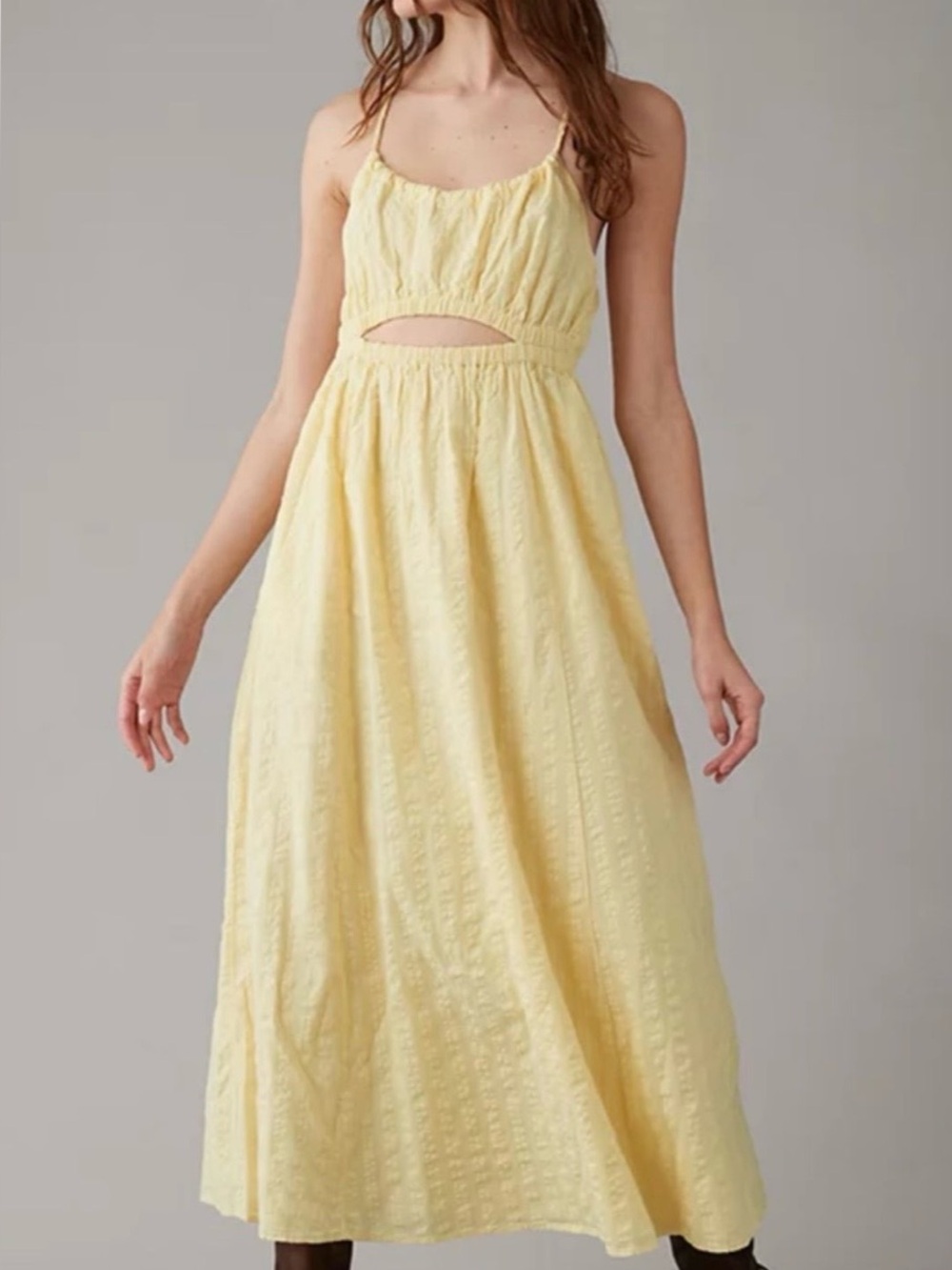 American Eagle Yellow Summer Maxi Dress